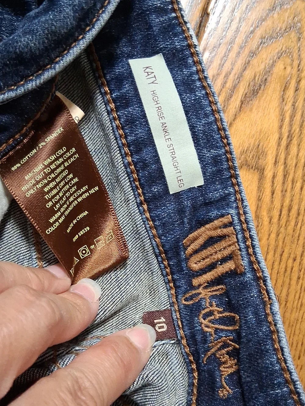 KUT FROM THE KLOTH Jeans Womens 10 BLUE Katy Ankle Straight Leg Preowned Denim
